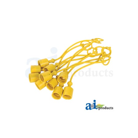 A & I Products Dust Cap, 1/2", Yellow  8" x4" x4" A-C211018